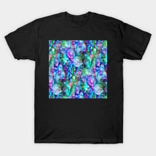 Blue Alcohol Inks Pattern T-Shirt